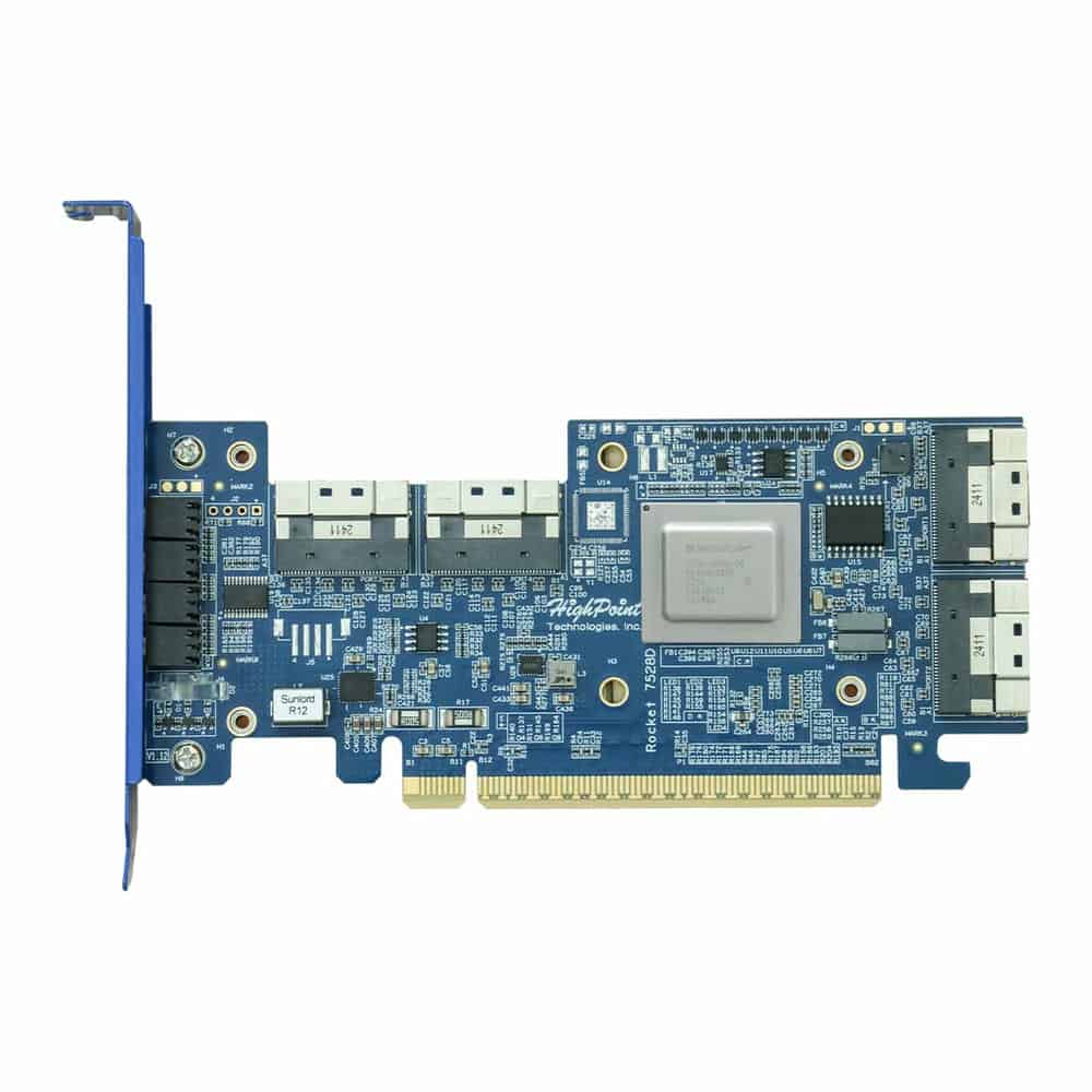 (image for) Highpoint Rocket 7528D PCIe Gen4 SlimSAS NVMe RAID Adapter